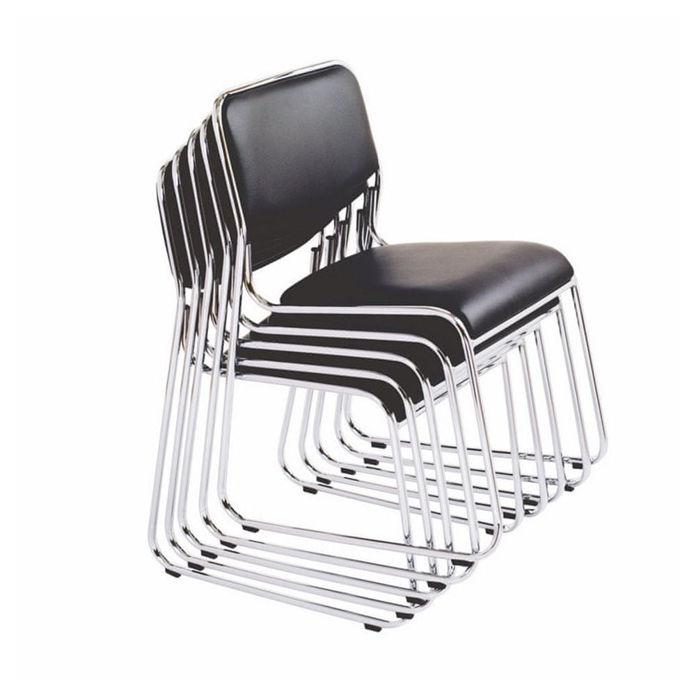 Dalenor Konferenčné stoličky Axo (SADA 5 ks), syntetická koža, čierna
